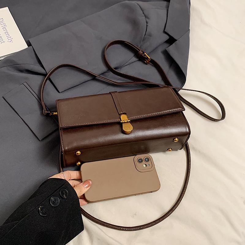 Fashion Retro Pu Leather Crossbody Bag For Women 2025 Winter Flap Messenger Bag Ladies Travel Small Shoulder Underarm Handbag