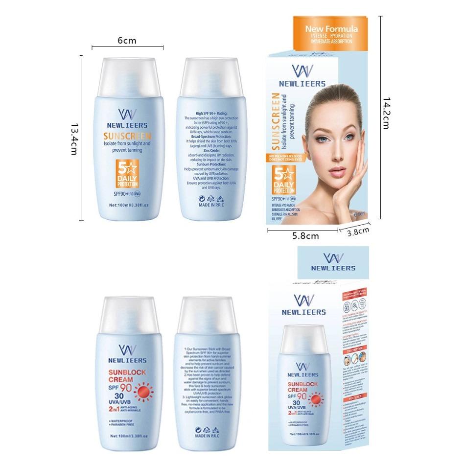 Sonnenschutzmittel SPF90 + Wasserfester und schweißfester Barrierecreme-Sonnenschutz