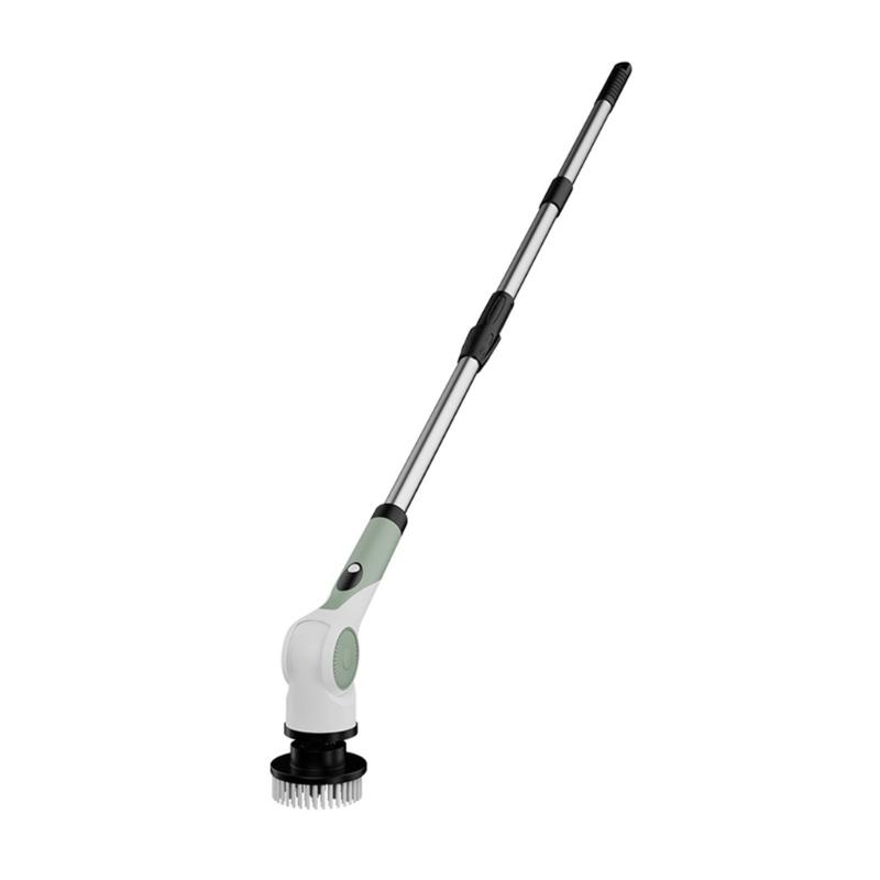 Bathroom Tile Grout Power Scrubber Rechargeable Long Handle Electric Cleaning Brush for Sink and Edge Care Tool