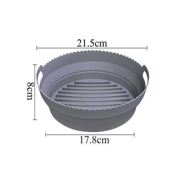 Air Fryer Silicone Shape Basket Tray Set Round Airfryer Grill Rack Accessories Reusable Foldable Bpa Free AirFryer Mold Liner