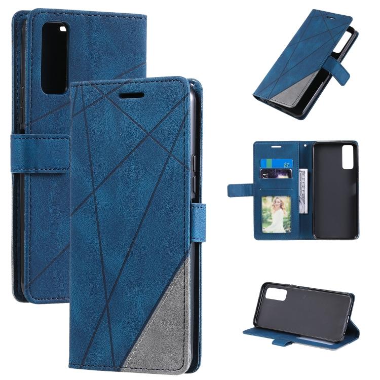 

For vivo Y72 5G / Y52 5G / iQOO Z3 Skin Feel Splicing Horizontal Flip Leather Phone Case For vivo Y72 5G / Y52 5G / iQOO Z3 синій