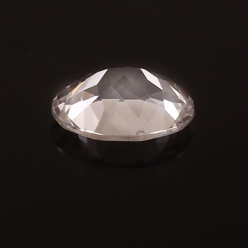 AAA Flawless 9x7mm Heated Ceylon White Sapphire Oval Cut Loose Gemstone