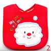 1 Stück Baby Weihnachts Lätzchen Xmas Abendessen Lätzchen Cartoon Weihnachtsmann Bestickt Speicheltuch