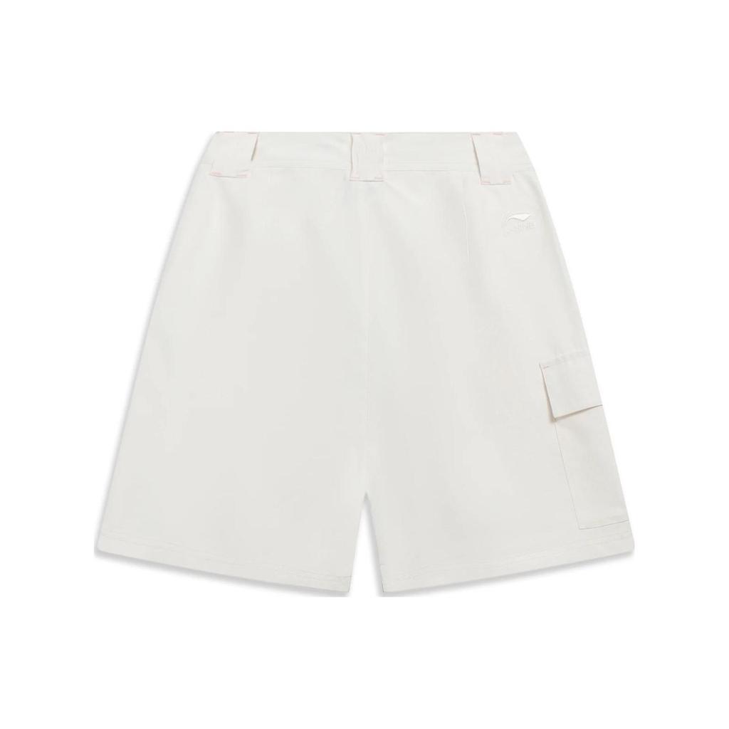 Li Ning X Disney Collaboration Zootopia Series Cartoon Embroidered Loose Mid-Rise Casual Shorts Women Shorts Off-White AKST246-1