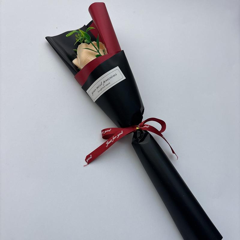 Qixi Valentine's Day Single Rose Soap Flower Bouquet Simulation Carnation Mother's Day Gift Teacher's Day