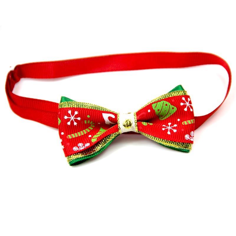 Christmas Small Dogs Collar Attachment Bow Ties Xmas Parties Puppies Cats Collar Charms Accessories Slides Bowties Assorted