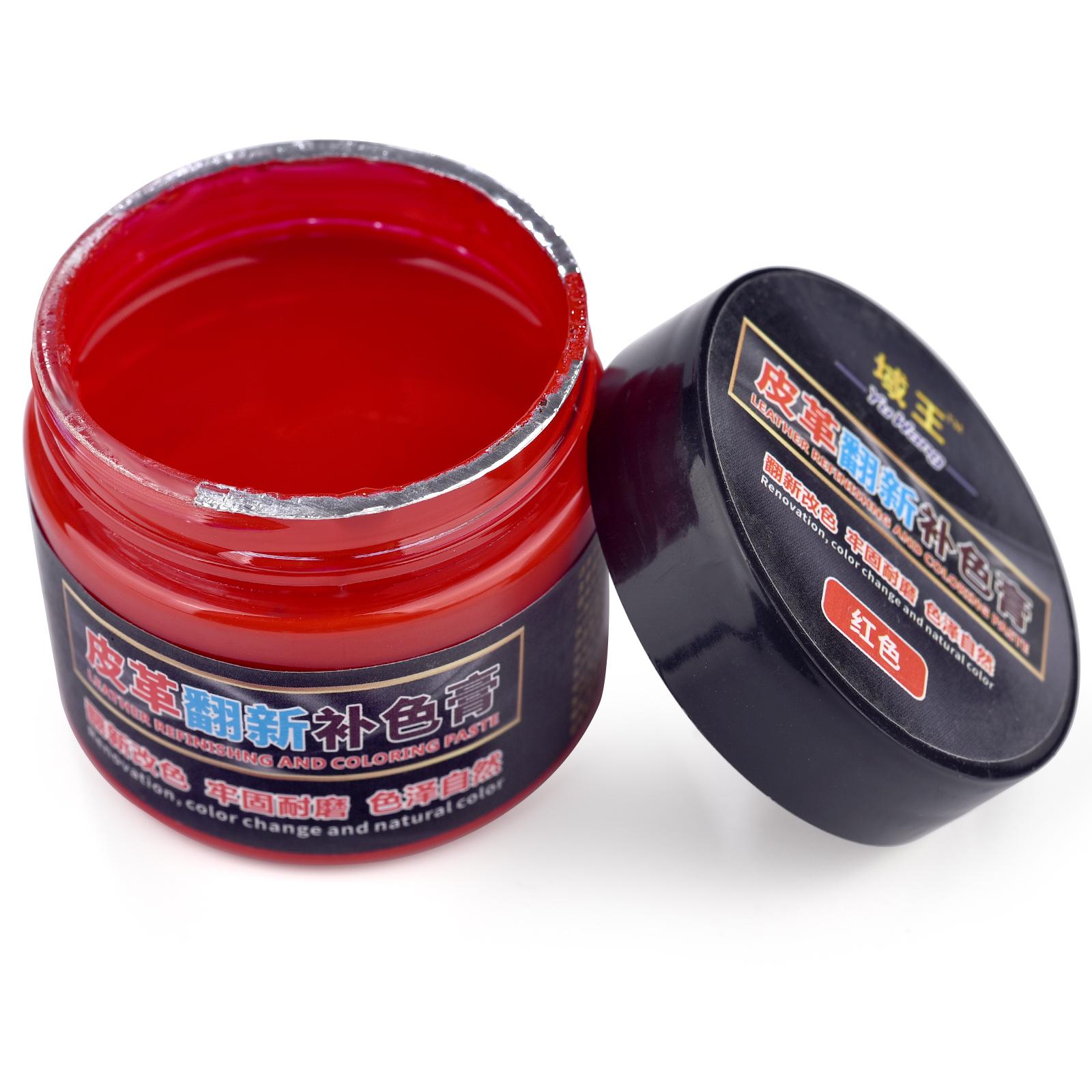 

50г/Флакон Пігмент для фарбування шкіри Рідкий барвник для ремонту шкіри Відновлення Для автомобільного сидіння Сумки Взуття Кросівки Догляд за шкірою Ремесла червоний