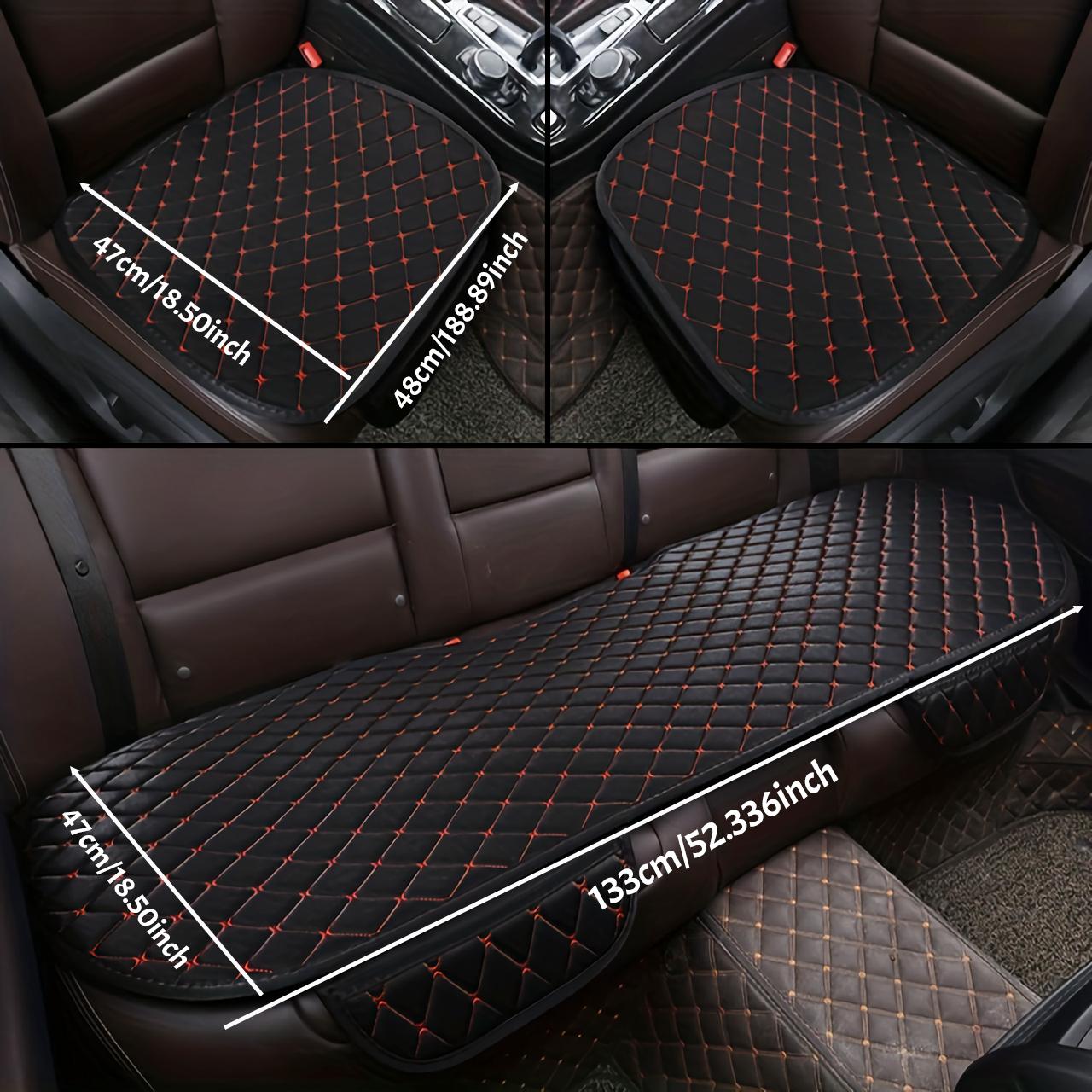 3Pcs Car Seat Cover Universal Car Seat Cushion Breathable Comfort Car Seat Protector Pad Car Interior Accessories nero