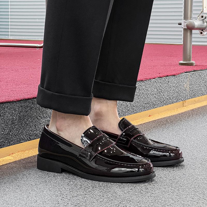 Fashion Fashion Men Casual Leather Thick Bottom Shoes 2025 New British Style One Step Genuine Leather Shoes Low Key Simple Business Shoe