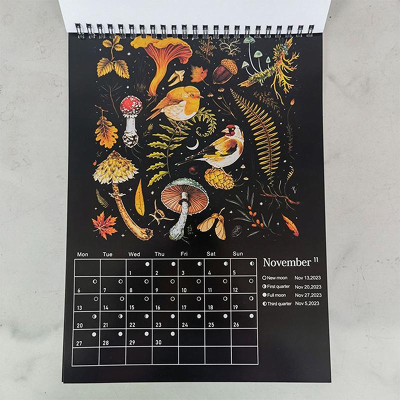 Dark Forest Lunar Calendar 2026 Contains 12 Original Illustrations Drawn Throughout The Year 12 Monthly Colorful Wall Calendar
