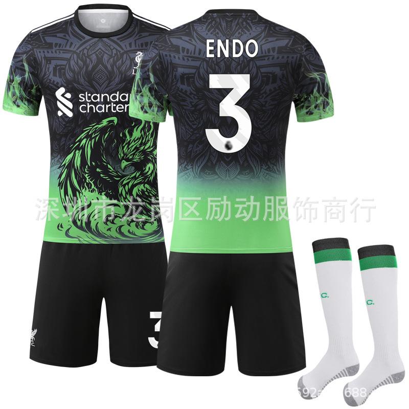 Klubové zelené přechodové tričko Wirtz Salah Liverpool Speciální pamětní edice Rychleschnoucí