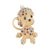 Rhinestone Keychain Unique Puppy Shape Design Rhinestone Keychain Charm Ornament for Bag Car