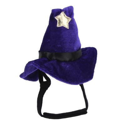 Katzen-Halloween-Zaubererhut mit Sternglocke, weiches Haustier, lustiger Halloween-Hut für Rollenspiel-Urlaub