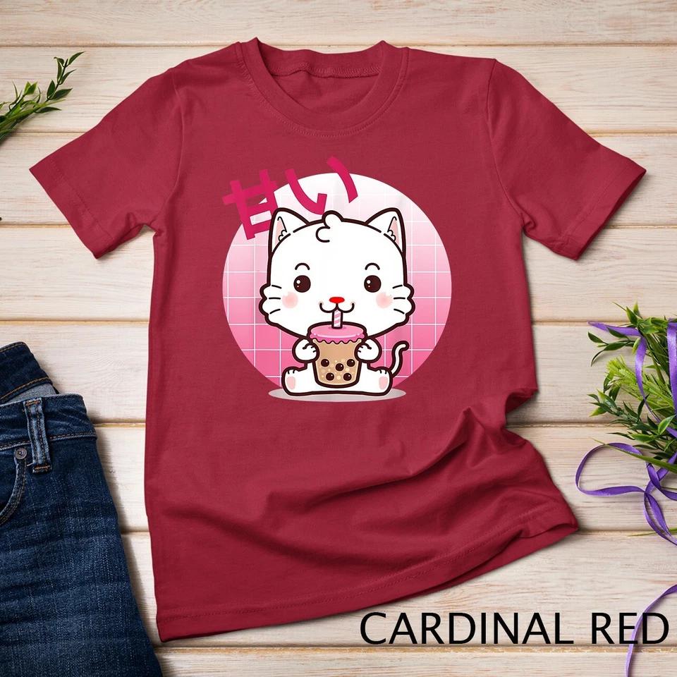Cat Boba Tea Bubble Tea Anime Kawaii Neko Gifts Girls Teens Unisex T-shirt 2 L