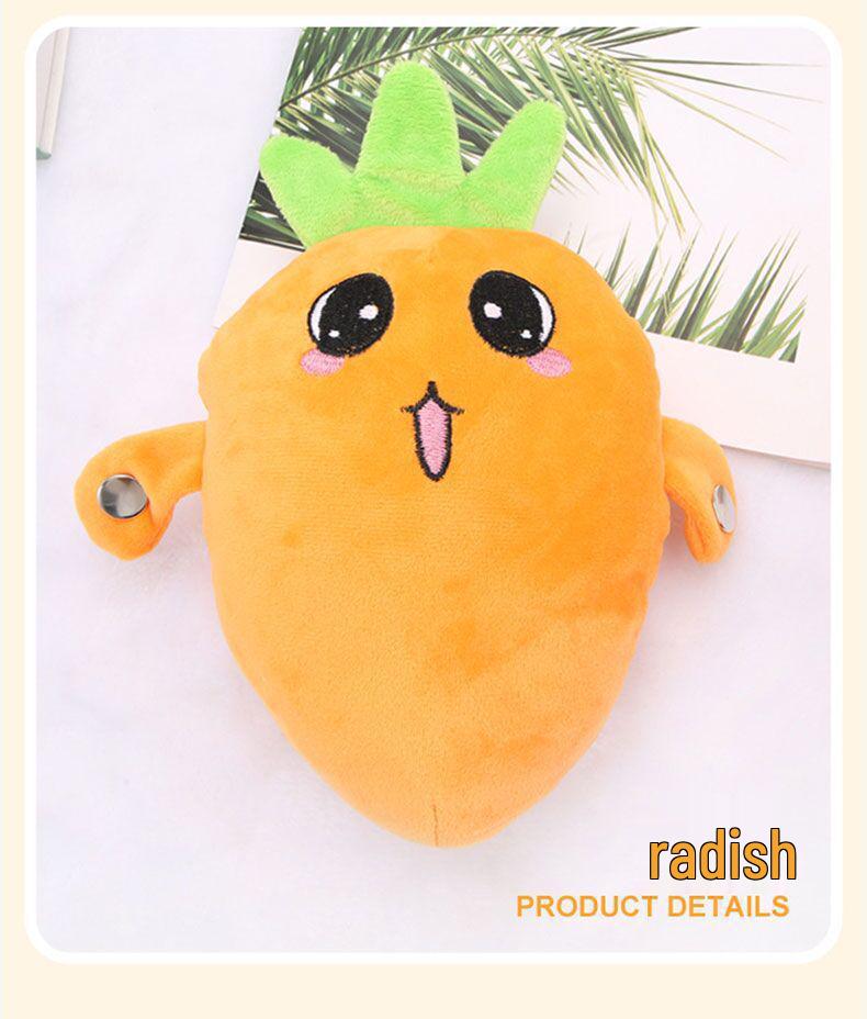 Cartoon Fruit Plush Piano Toy: Interactive Banana, Strawberry, and Carrot Doll for Babies
