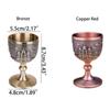 Carving Pattern Castle Metal Wine Cup Handicrafts European Style Handmade Small Goblet Classical Carving Wine Glass Home Decor