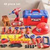 Rollenspiel Kinder Werkzeugspielzeug Set mit Elektronischem Spielzeugbohrer Maßband Werkzeuge Ausrüstung Werkzeugkasten Kinder Weihnachtsgeschenk