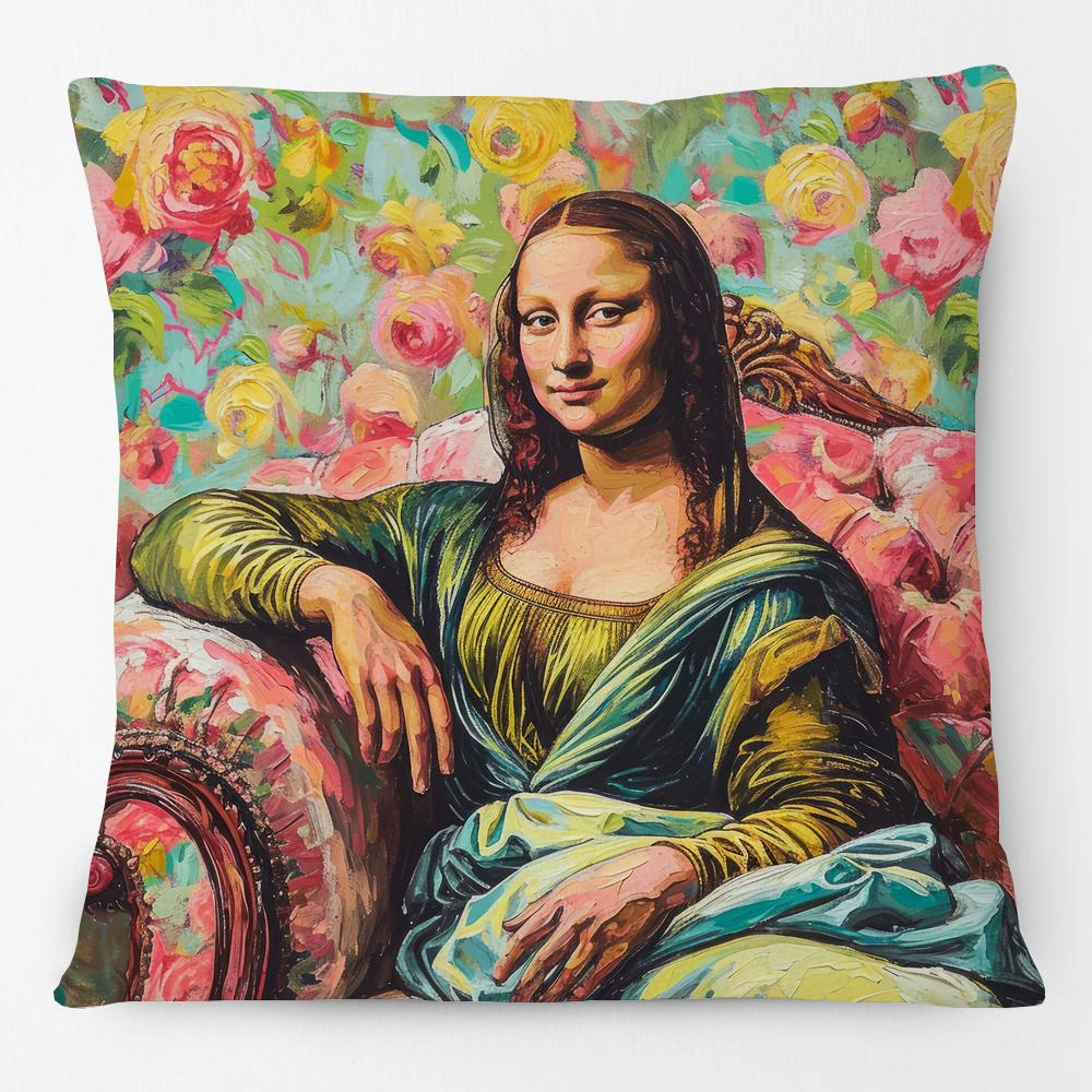 Animals On Vintage Sofa Cushion Cover Parrot Cockatoos Pig Goose Chicken Dog Painting Art Print Pillow Case