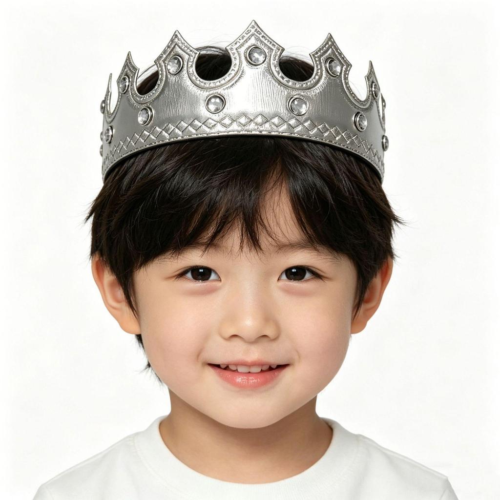 Royal Gold Crown Headdress for Kids' Costume Party