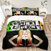 3Pcs Avril Lavigne Punk Style Bedding Sets For All Sizes New 3D Printed Bed Cover Comforter Duvet Cover Pillowcase Bedroom Decoration