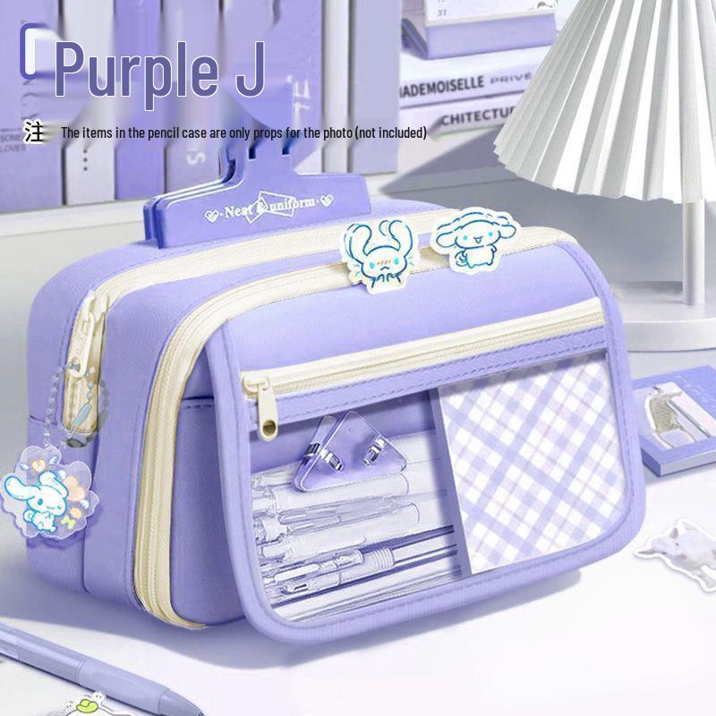 Large Capacity Transparent Pencil Case for Girls and Boys - New Style for Junior High Students