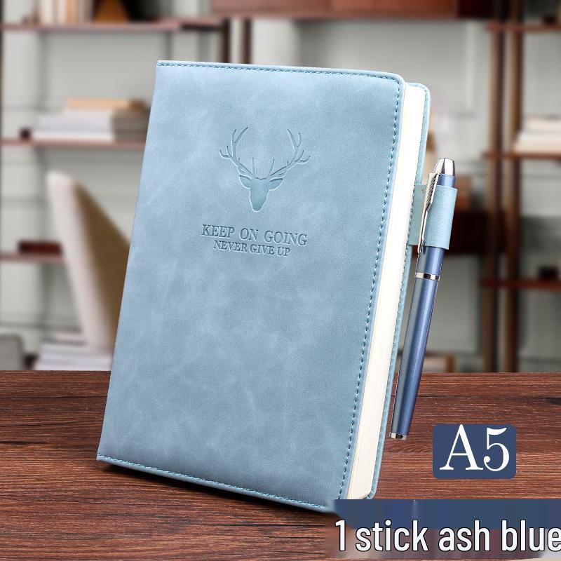 Extra Thick Magnetic Leather Business Notebook with Buckle