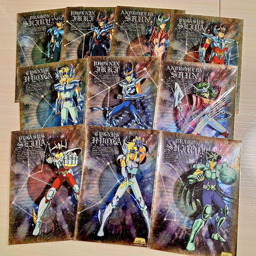 Used Anime Saint Seiya BIG size large sticker set of 10