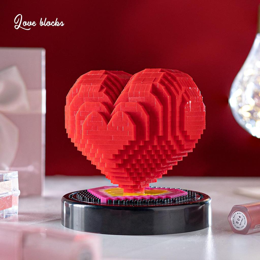 Z71011 Diamond Micro Particles 520 Series: Love Couple DIY Building Blocks Educational Toy