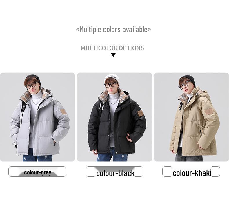 25th Anniversary Unisex Hooded Down Jacket - Winter Casual Style