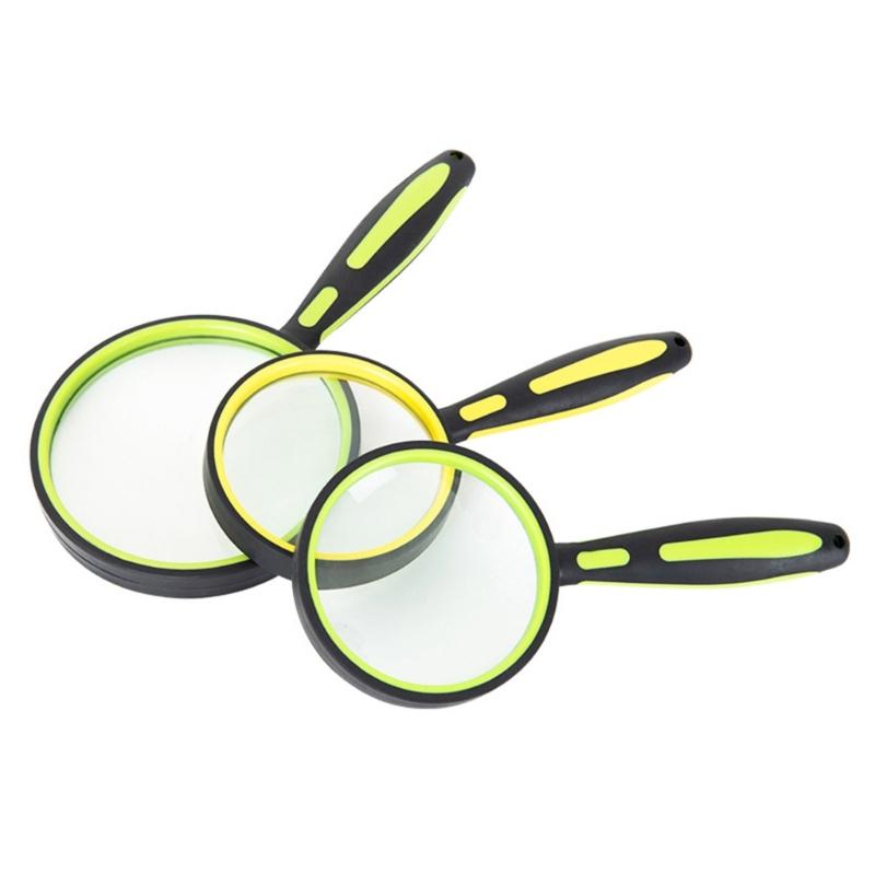 Optical Glass Magnifying Tool with Ergonomic Rubber Handle 5-10X Handheld Magnifier for Enhances Comfort and Usability
