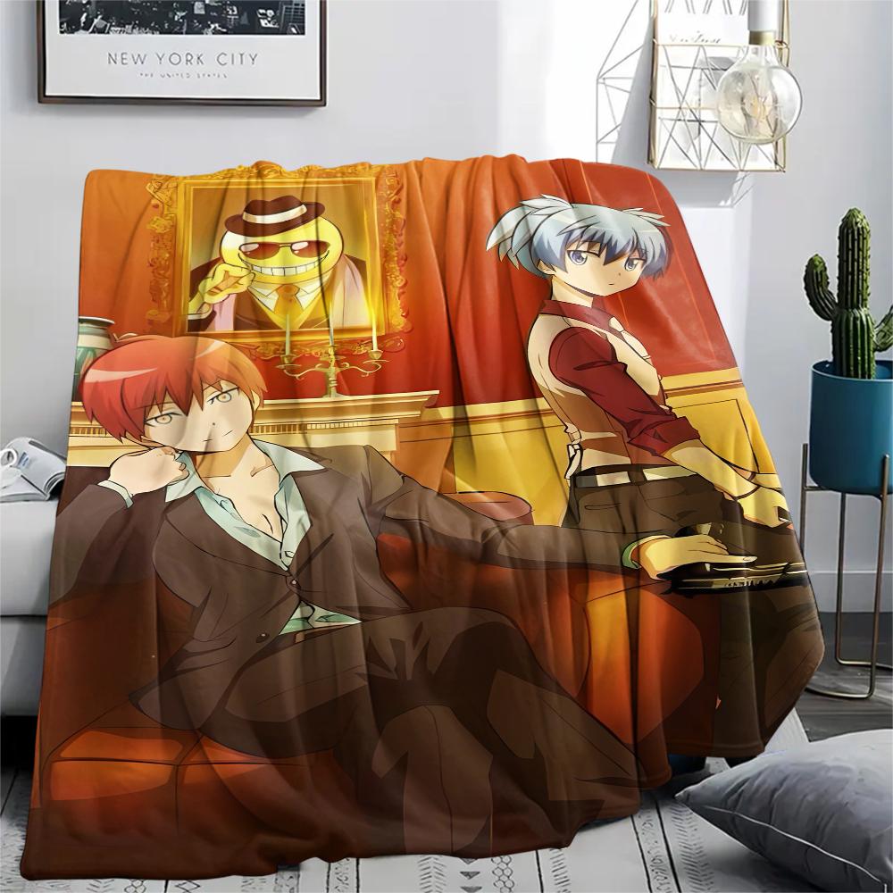 1 Stück Assassination Classroom Druck Flanelldecke, Hohe Qualität für alle Jahreszeiten, Heimdekoration, Wärme und Komfort, Perfekt für Weihnachtsgeschenke
