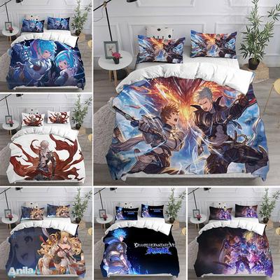Granblue Fantasy Beddengoedsets Dekbed Quilt Bedovertrek Dekbedovertrek Kussensloop 2-3 Stuks Sets Kinderen Volwassen Maat