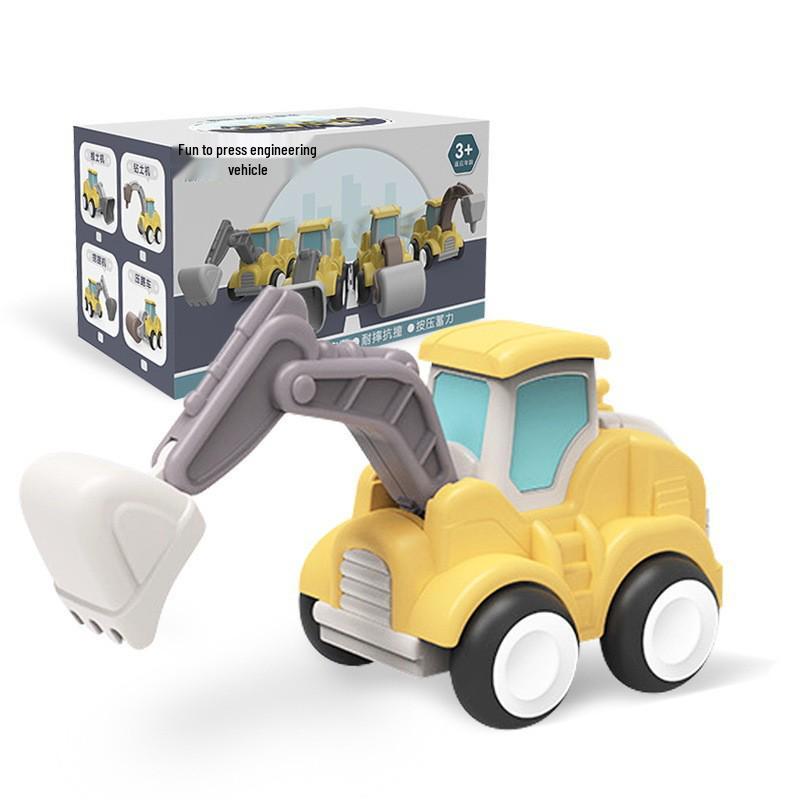 Children's Inertia Construction Vehicle: Small Excavator Model Toy