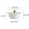 Ceramic Double-Handled Large Soup Bowl with Lid - High-End Design, Ideal for Home Use, Sauerkraut Fish, and Commercial Soups.