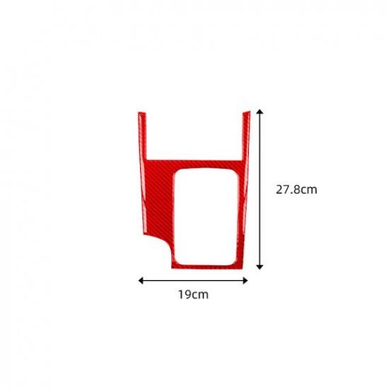 Red Carbon Fiber Car Central Gear Shift Panel Sticker For Mazda 6 2006-2008 LHD