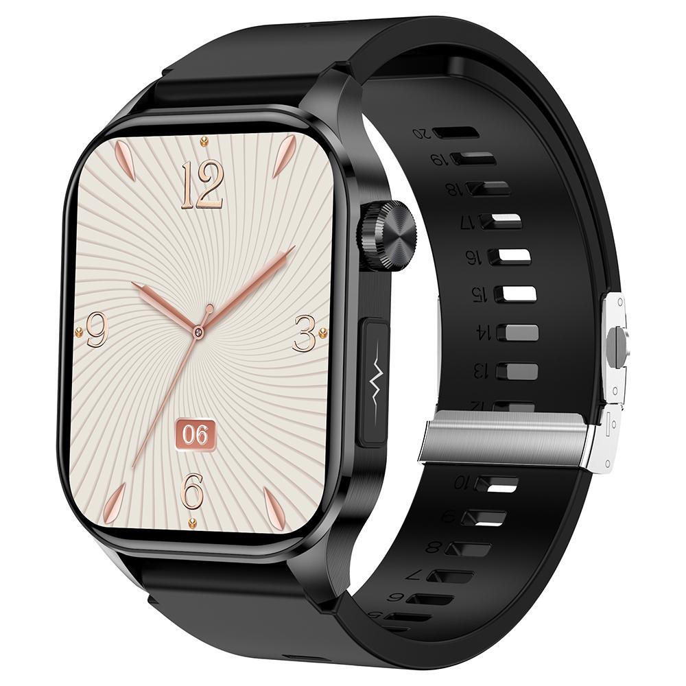 

ET580 2.04 ECG Health Monitor Smart Watch, Silicone Strap+Butterfly Buckle