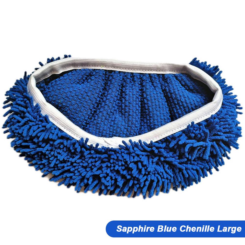 Verdicktes elastisches Band Flachmopp-Pads Korallenfleece/Mikrofaser/Chenille Ersatz Rotierender Kehrmopp Waschbares Feuchtwischtuch zur Bodenreinigung