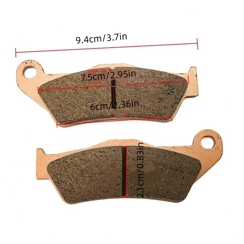 Motorcycle Brake Pads 2Pcs Anti-Corrosion Stable Braking for Off Road Street Dirt Bike Off-Road Racing A