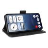 For Nothing Phone (3a) Leather Case Magnetic Closure Wallet Stand Phone Cover with Crossbody Strap