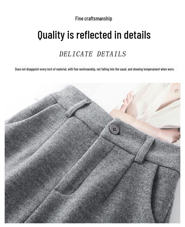 2025 High-Waisted Drapey Warm Slimming Mid-Length Straight Skirt