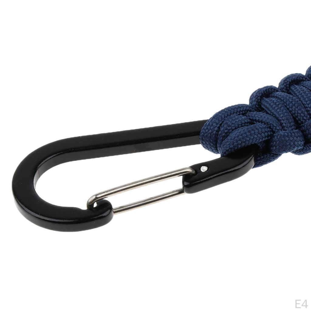 Carabiner Survival Keychain Lanyard Rope Aluminum Alloy Buckle for Hiking Fishing Outdoor