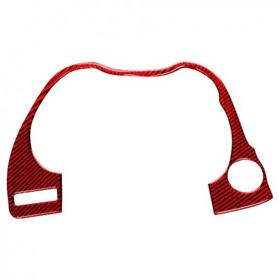 Bright Red Carbon Fiber Car Driver Dashboard Edge Sticker For Infiniti Q50 14-20