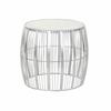 DKD Home Decor-DKD Home Decor Side Table White Marble Iron Silver (46x46x41cm)
