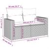 12 Piece Garden Sofa Set with Cushions Gray Poly Rattan