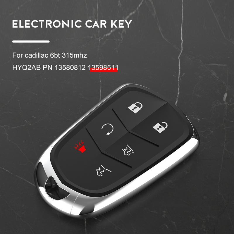 LIXIANG World Car Remote Control Key For Cadillac Escalade SRX XTS ESV ATS CTS HYQ2AB 315MHz HYQ2EB 433MHz ID46 PCF7937E Card