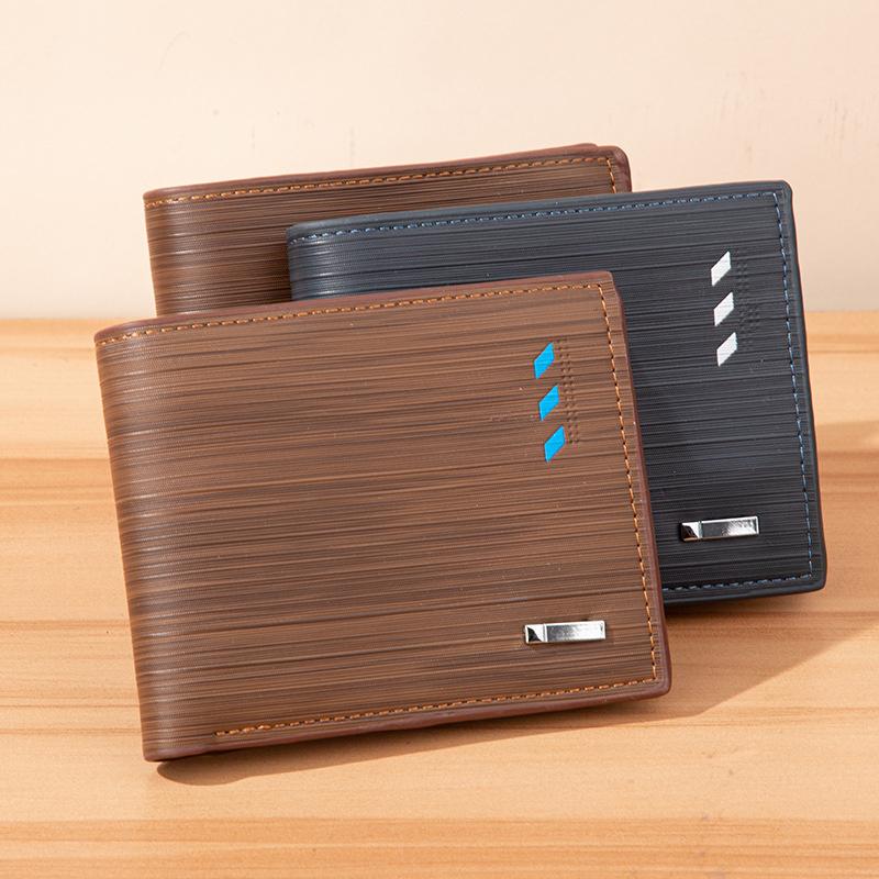 

Vintage Men s PU Leather Money Clip Fashion Short Wallet Money Credit Card Bag