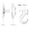 Renter Friendly Suction Cup Shower Hook 2Pcs Clear Razors Holders Without Tool Need