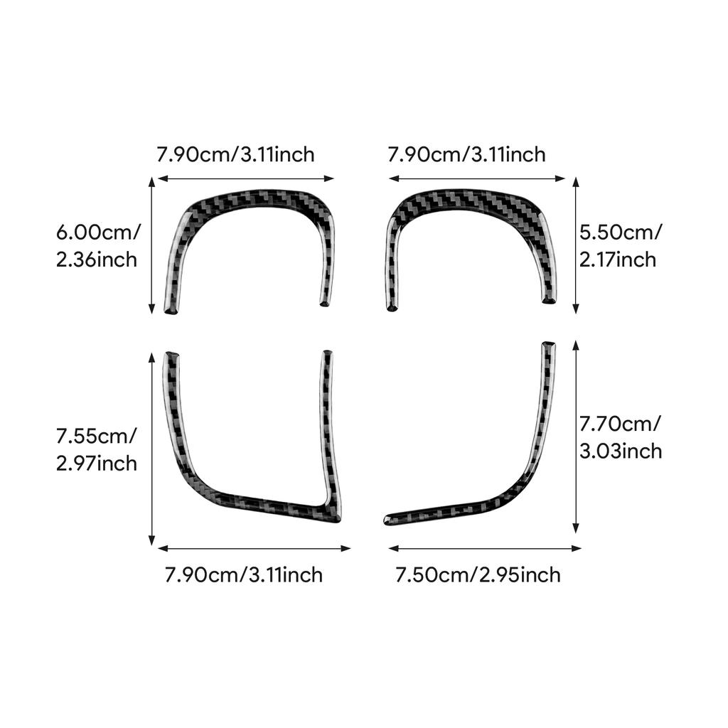 Car Steering Wheel Button Frame Trim Sticker Carbon Fiber For Renault Clio MK3 2006-2012 Wiper Switch Cover Interior Accessories