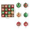Christmas Decoration Supplies Colorful Christmas Ball Set 6CM Plastic Ball Window Decoration Christmas Tree Small Pendant