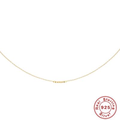 Mode Einfach Runde Perlen S925 Sterlingsilber Damen Schlüsselbein Halskette Einfaches Temperament Pendler Büroangestellte Accessoires